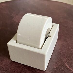 Antique Porcelain Ceramic Roller Wetting Stamp Moisten Wheel Sengbusch Milwaukee